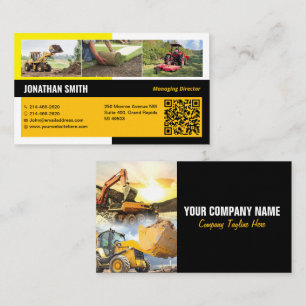 Land clearing, Excavation,Landscaping,Construction Business Card