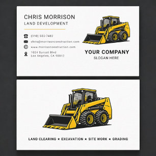 Land Development Construction Business Card
