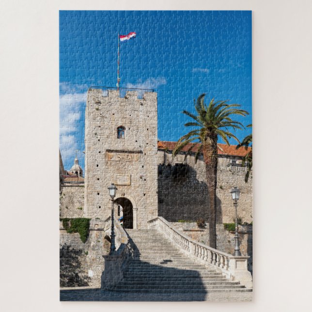 Land Gate in Korcula town - Dalmatia, Croatia Jigsaw Puzzle (Vertical)