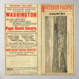 Land grant Washington and Oregon Poster