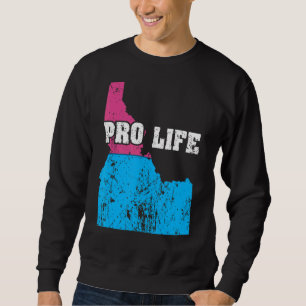 Land Map Us State Idaho Abortion Flag Choose Pro L Sweatshirt