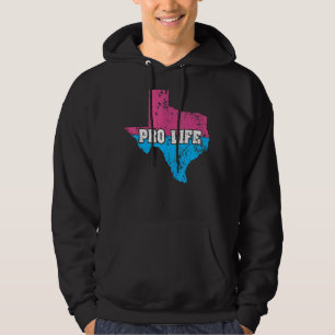Land Map Us State Texas Abortion Flag Pro Life Hoodie