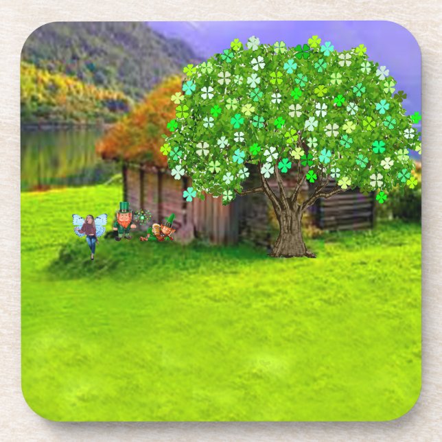 Land of Fairies & Leprechauns Coaster (Set of Six) (Front)