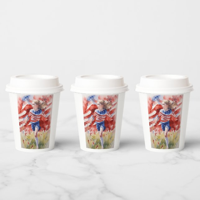 Land of free Line Paper Cups (Multi)