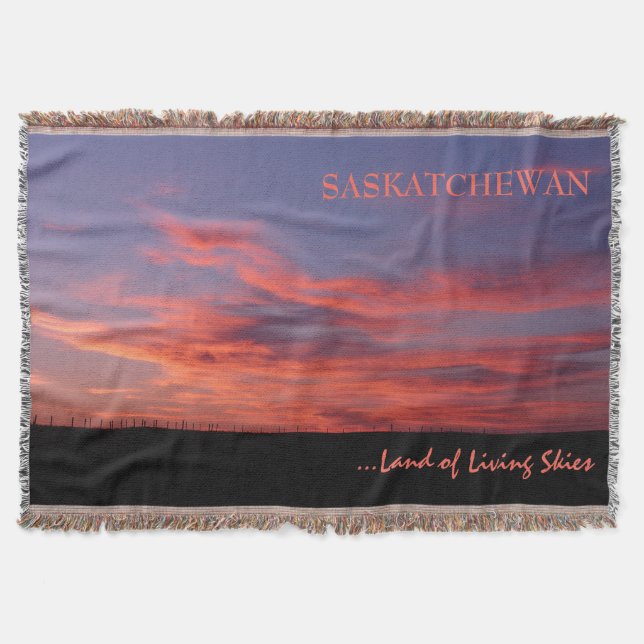 Land of Living Skies Throw Blanket (Front)