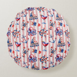 Land of the Free, 250 Years of Freedom Round Cushion