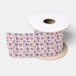 Land of the Free, 250 Years of Freedom Satin Ribbon