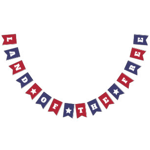 Land of the Free - 4th of July National Anthem Bunting