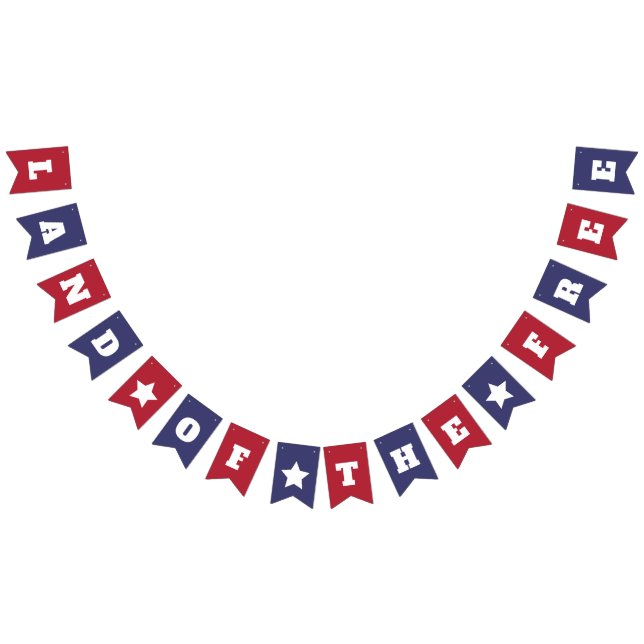 Land of the Free - 4th of July National Anthem Bunting (All)