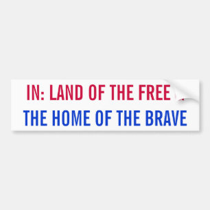 Land of the free and the home of the brave sticker