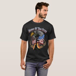 Land of the Free Because of the Brave Fourth July T-Shirt