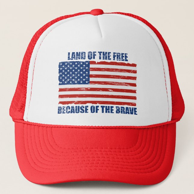 Land Of The Free Because Of The Brave Hat (Front)