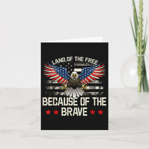 Land Of The Free,because Of The Brave Memorial Card