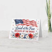 Land of the Free Because of the Brave Patriotic