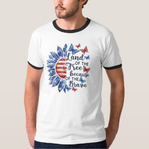 Land of the Free Because of the brave T-Shirt