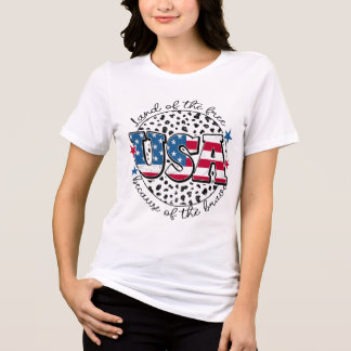 "LAND OF THE FREE Because of the Brave" Tri-Blend Shirt