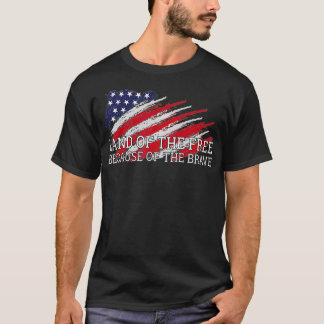 Land of the Free because of the brave  Veterans Da T-Shirt