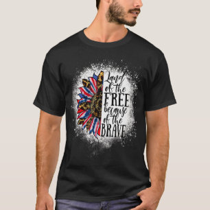 Land Of The Free Because The Brave Leopard Tie Dye T-Shirt