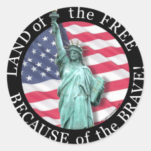 Land of the Free... Classic Round Sticker