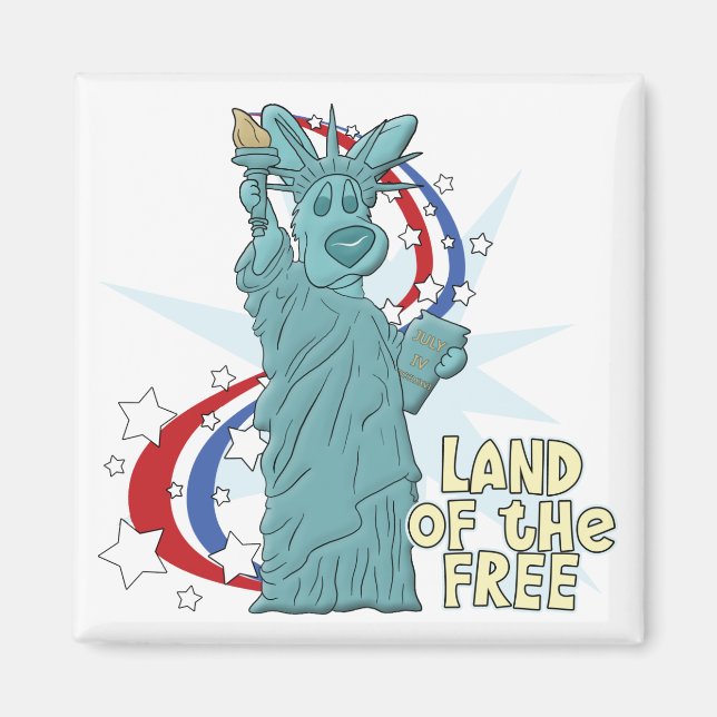 Land of the Free Corgi Magnet (Front)