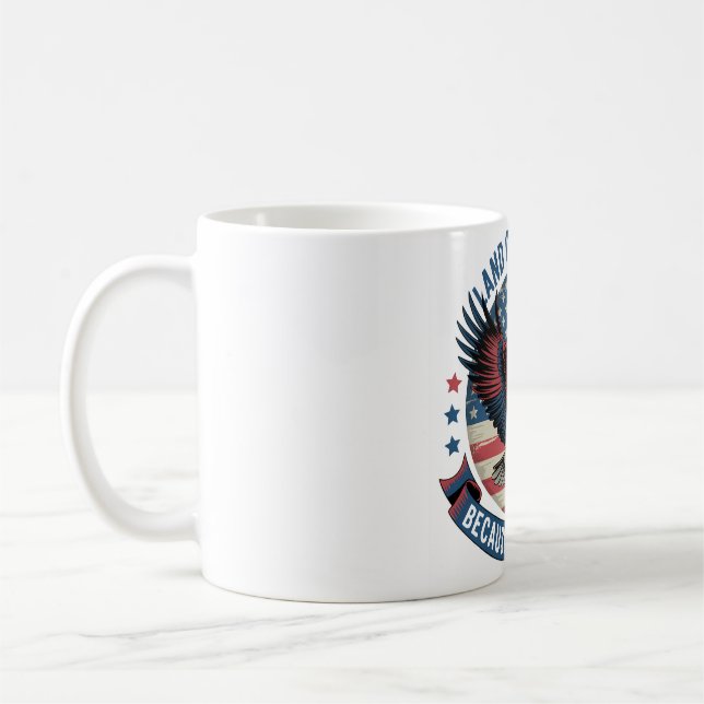 Land of the Free Eagle Graphic Coffee Mug (Left)