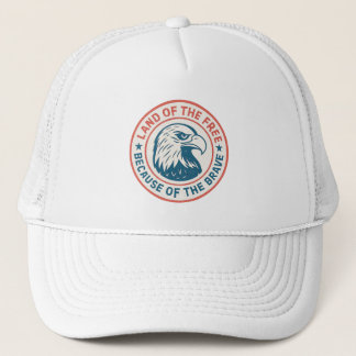 Land of the Free Eagle Trucker Hat