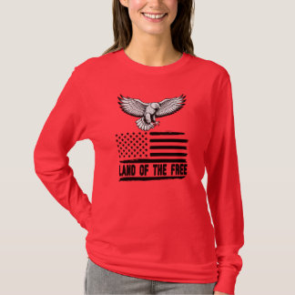Land of The Free, Eagle USA Flag T-Shirt