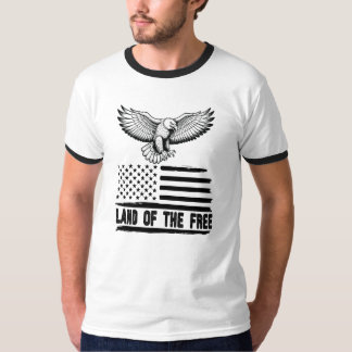 Land of The Free, Eagle USA Flag T-Shirt