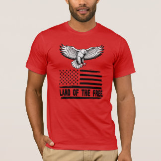 Land of The Free, Eagle USA Flag T-Shirt
