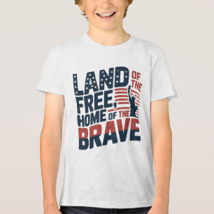Land of the Free, Home of the Brave – 4th of July Tri-Blend Shirt