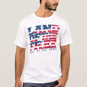 Land of the Free Home of the Brave Patriotic  T-Shirt