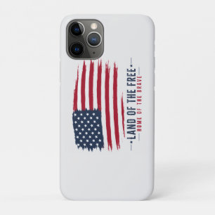 Land of the Free Home of the Brave Patriotic USA Case-Mate iPhone Case