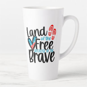 Land of the free latte mug