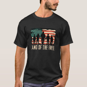 Land of the Free Patriotic American Flag USA 4th T-Shirt