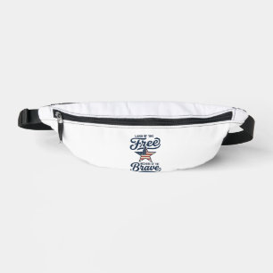 Land of the Free Patriotic Vintage Shirt Design_1 Bum Bags