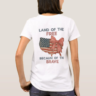 Land of the Free Shirt | Patriotic USA Bow Tee