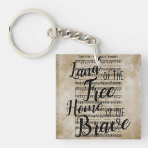 Land of the Free Star-Spangled Banner Key Ring