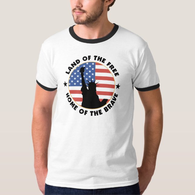 Land of the Free Statue of Liberty T-shirts (Front)
