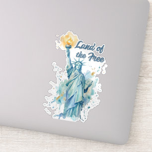 "Land of the Free - Watercolor Statue of Liberty P