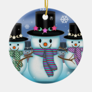 Land of the Snowmen Cute Christmas Ornament