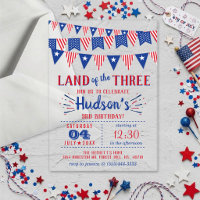 Land Of The Three! 4th Of July 3rd Birthday Party