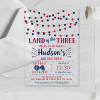 Land Of The Three! 4th Of July 3rd Birthday Party