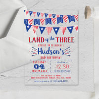 Land Of The Three! 4th Of July 3rd Birthday Party