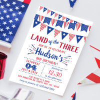 Land Of The Three! 4th Of July 3rd Birthday Party