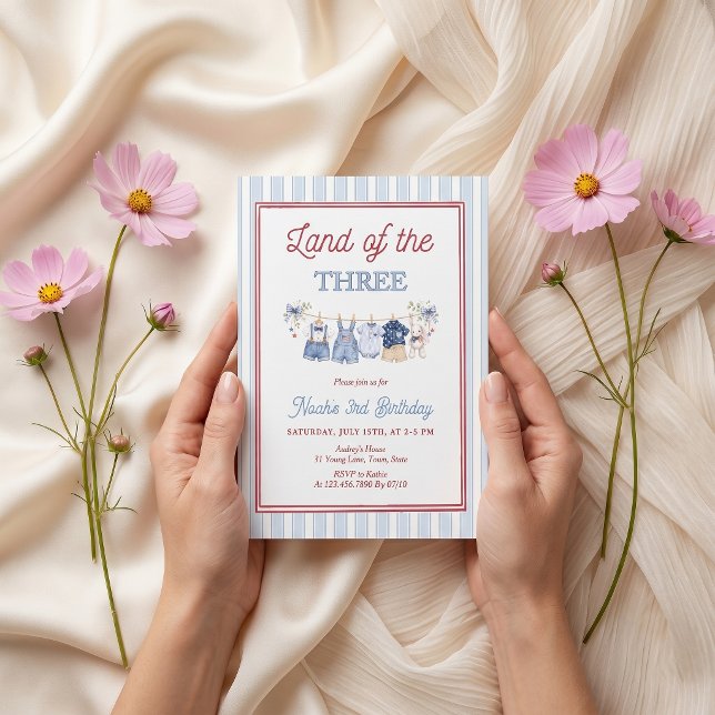 Land Of The Three Boy Birthday Invitation (Creator Uploaded)