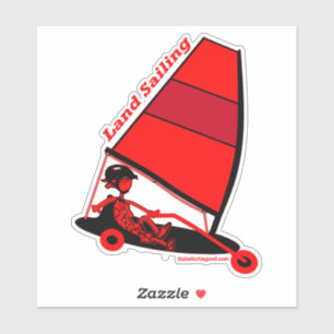Land Sailing in Red Custom-Cut Vinyl