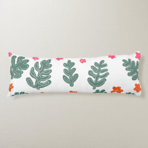 land & sea : doodle pattern flowers & plants body cushion