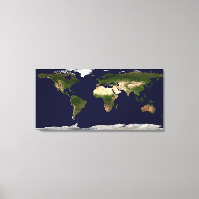 Land Surface, Shallow Water, and Shaded Topogra Canvas Print (Front)