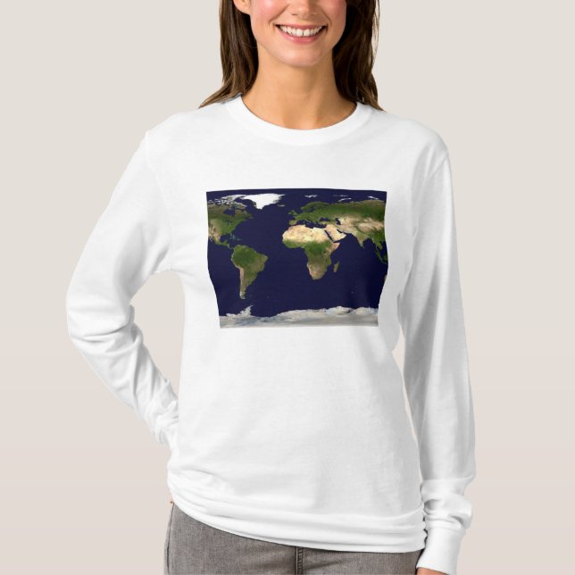Land Surface, Shallow Water, and Shaded Topogra T-Shirt (Front)