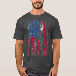 Land Surveying Flag Tool USA Funny Surveyor  T-Shirt